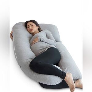 Cozy Comfort Gray Maternity Pillow